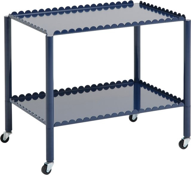 HAY Arcs Trolley Servierwagen aus Stahl in Blau mit Rollen und Servierflächen - Bild 1