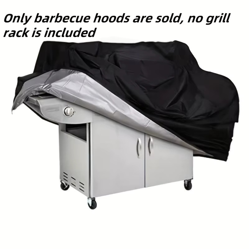 Grillabdeckung aus Polyester in Schwarz und Silber, Schutzhülle für Außengrills, B/T/H: 150 x 125 x 0 cm - Bild 3