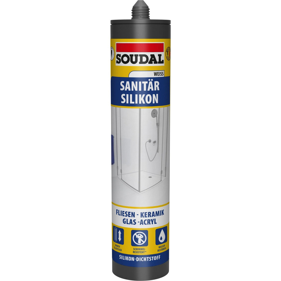 Soudal Sanitär Silikon Weiß wasserdicht 300 ml - Bild 2