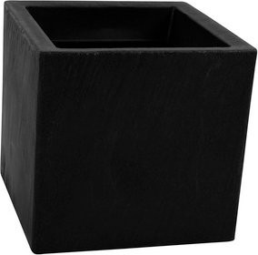 Siena Garden Pflanzkübel Bozano Schwarz aus Kunststoff B/T/H: 27 x 27 x 21 cm - Bild 1