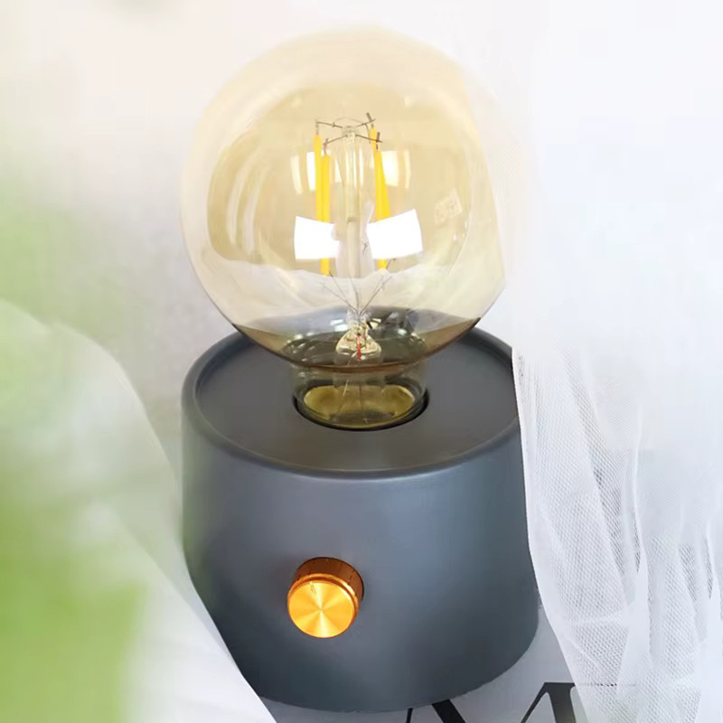 Retro LED Nachtlicht in Glühbirnenform mit warmweißem Licht, batteriebetrieben für Babyzimmer, Schlafzimmer und Büro - Bild 2
