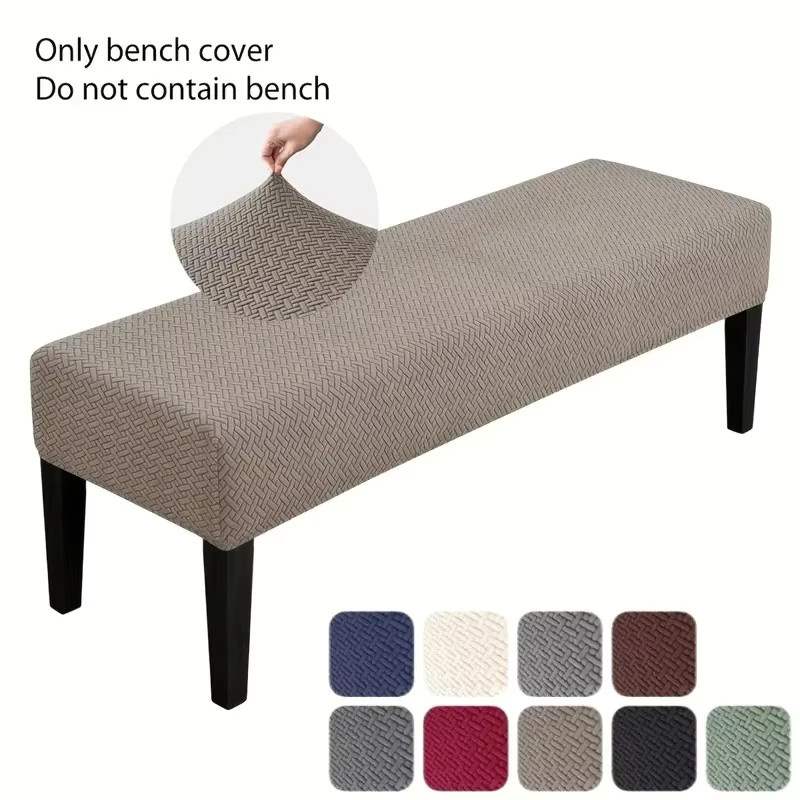 WANERQU Elastische Bankabdeckung aus Jacquard in Beige, schmutzabweisend und waschbar - Bild 4