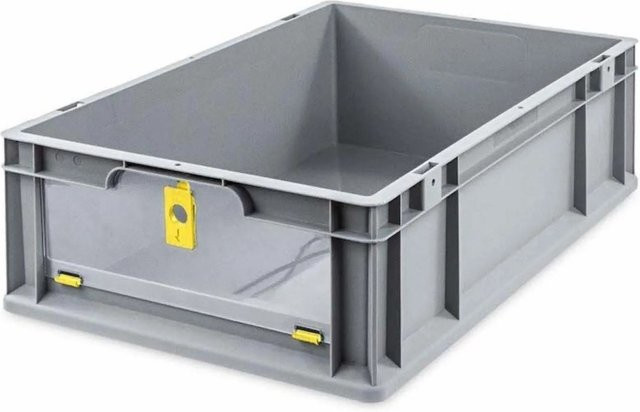 PROREGAL Eurobox NextGen Insight Cover Eurobehälter Transportbox, Gelb, H x B x T: 17 x 40 x 60 cm, 34 Liter - Bild 1