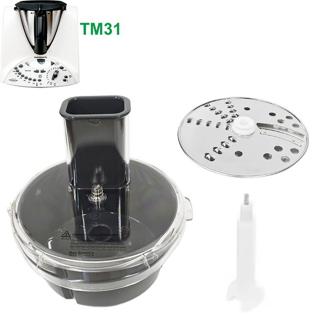 Vorwerk TM31 Gemüseschäler, Käseschneider und Reibe aus Kunststoff, transparent, rund - Bild 1