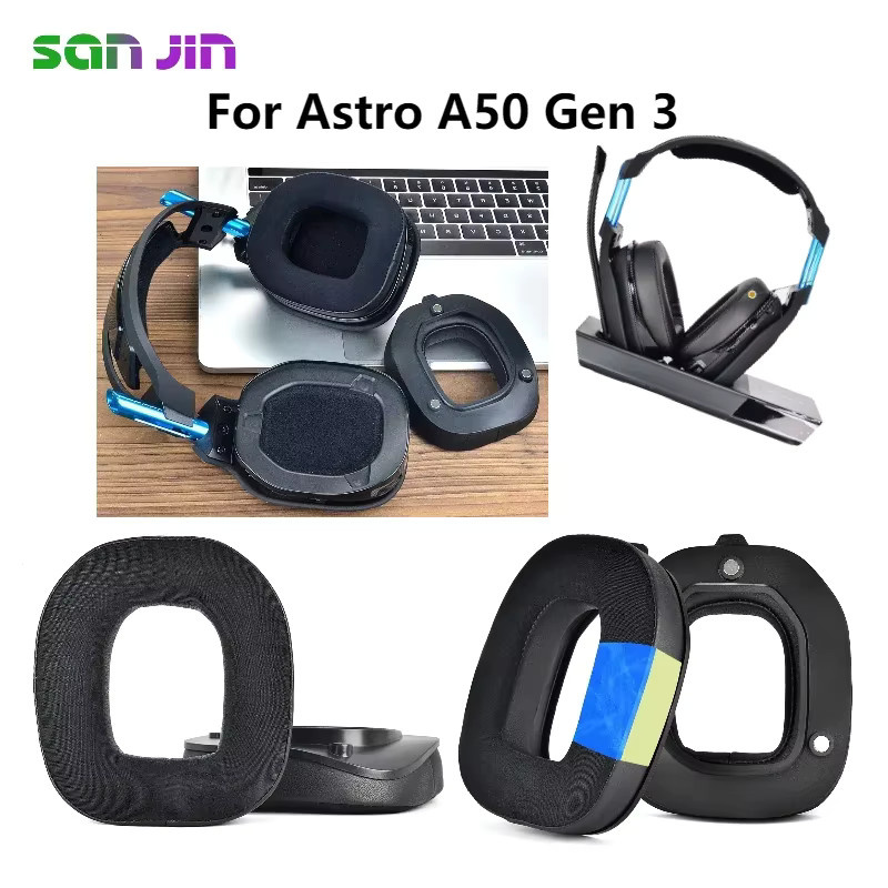 CHONGJIZHE Kühlende Gel-Ohrpolster in Schwarz für Astro A50 Gen 3 Gaming-Kopfhörer - Bild 2