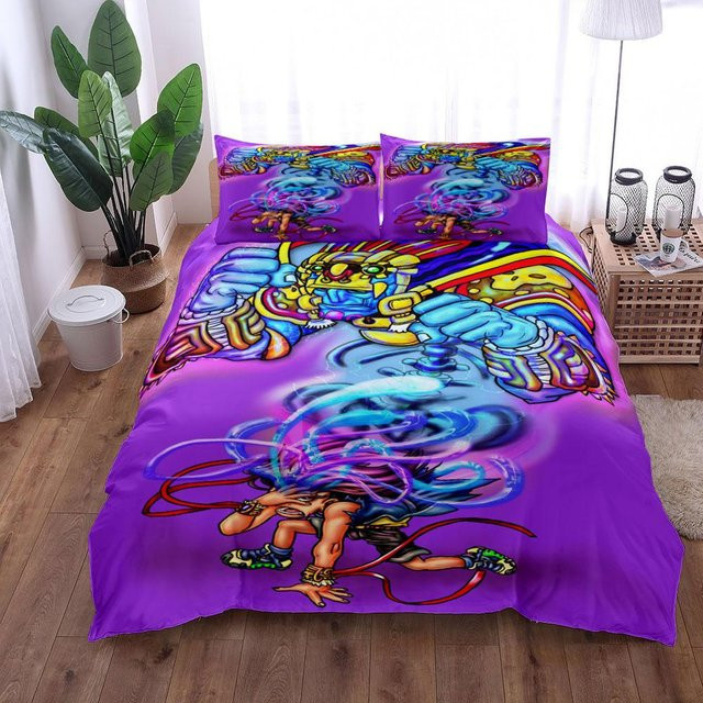 Inazuma Eleven Bettwäsche Set für Jungen aus Mikrofaser in Lila, B/H: 200 x 200 cm - Bild 1