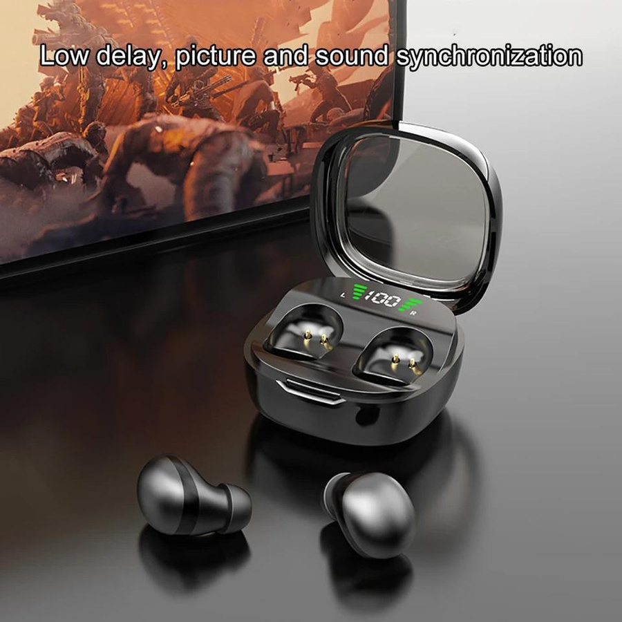 Kebidumei Mini Unsichtbare Schlaf-Ohrhörer In-Ear Bluetooth 5.3 HiFi Stereo Kopfhörer mit Rauschunterdrückung in Schwarz - Bild 4