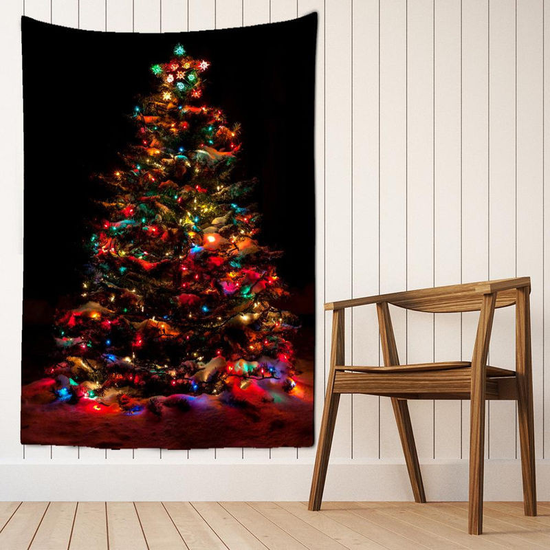 Binchi Outdoor Equipment Wandbehang Weihnachten Abstraktes Design Bohemian Stil Mehrfarbig B/H: 95 x 70 cm - Bild 1