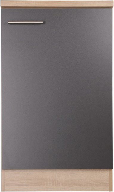 Respekta Küchen-Spülenunterschrank Merle in Eiche Sägerau Grau, B/H/T: 50 x 84,8 x 60 cm - Bild 1