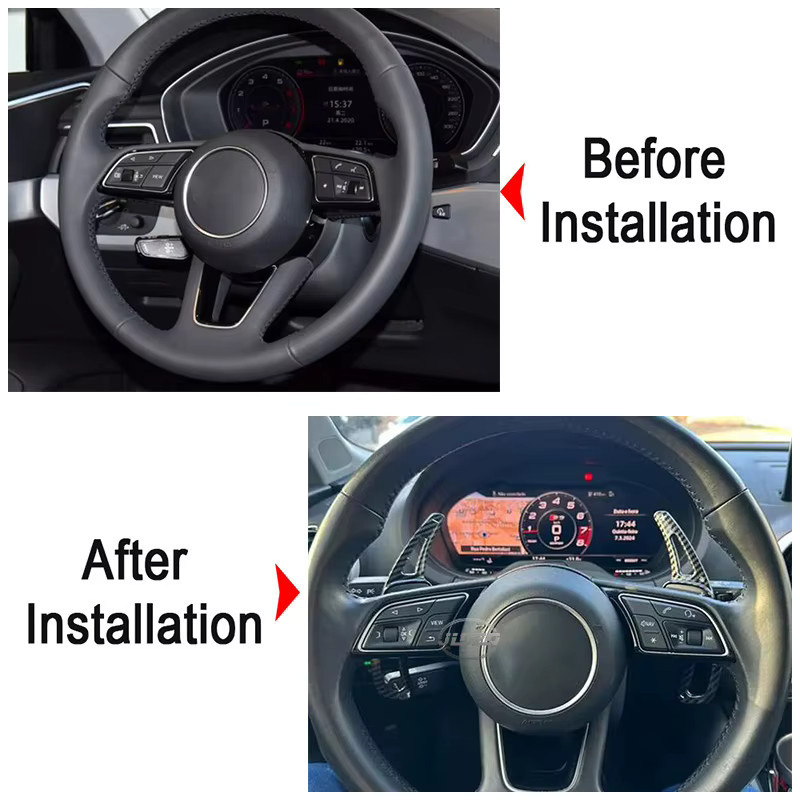 Lenkrad-Schaltwippen Verlängerung für Audi A3 S3 A5 S5 A4 B9 Q7 TT TTS Shifter Paddle Shift - Bild 2