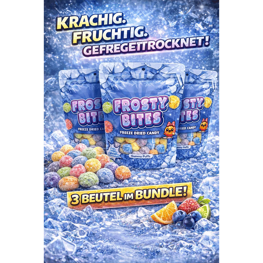 Frosty Bites Freeze Dried Gummy Puffs 3 x 50 g - Bild 2