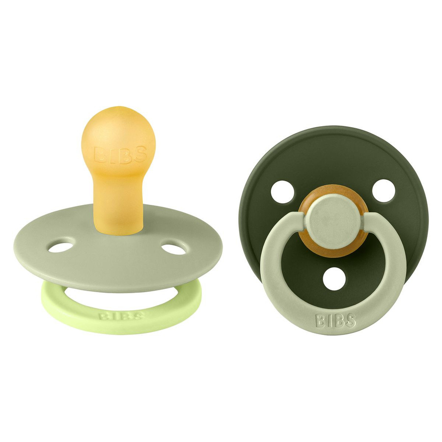 BIBS Studio Collection Schnuller 2er Pack aus Latex in Sage Hunter Green Mix für 0-6 Monate - Bild 2