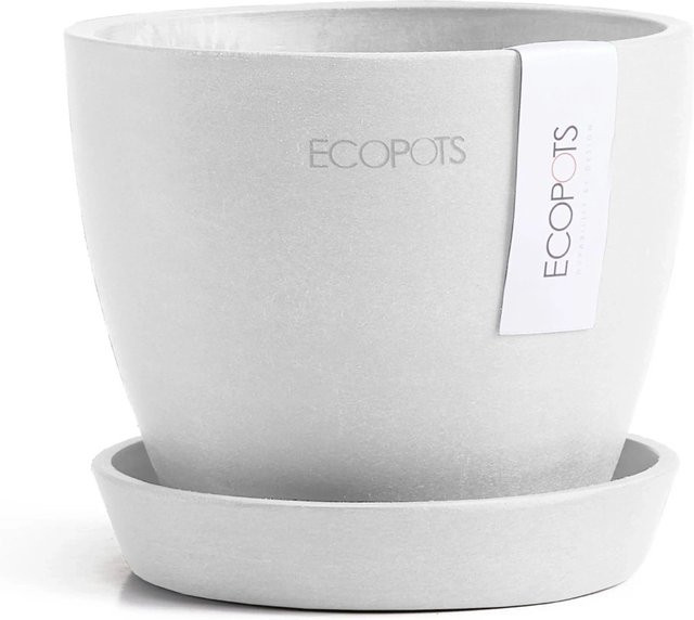 Ecopots Pflanztopf Antwerp Mini Weiß, B: 11,5 cm, H: 10,1 cm - Bild 1