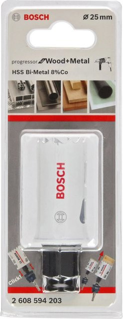 Bosch Lochsäge Progressor Bimetal für Holz und Metall Durchmesser: 25 mm - Bild 1