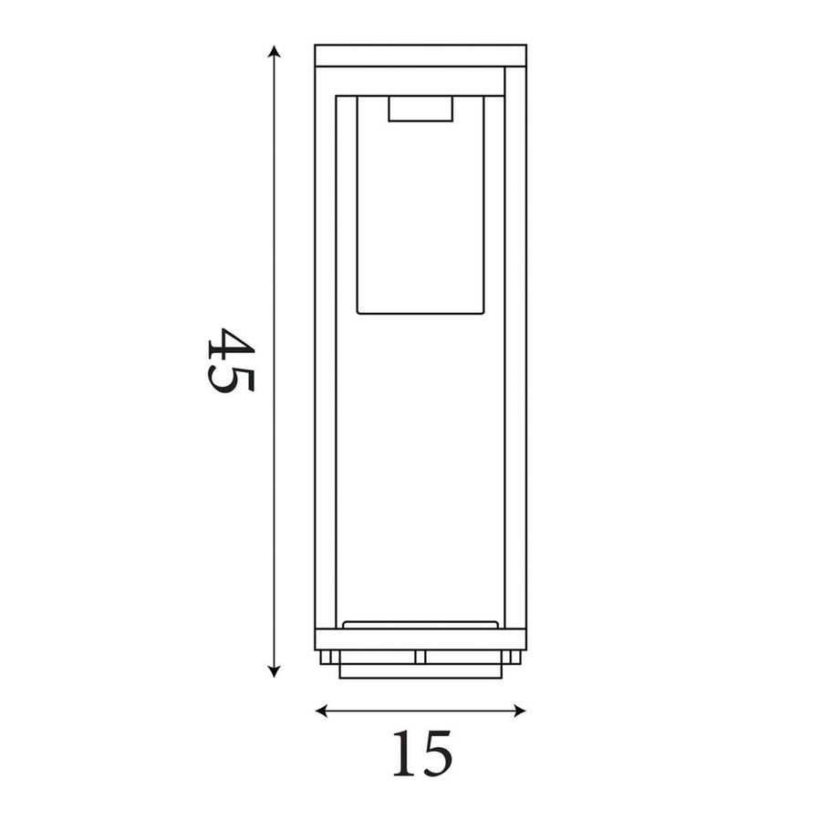 Atlanta LED Außenleuchte Poller Schwarz Transparent B/H/T: 15 x 45 x 15 cm - Bild 1