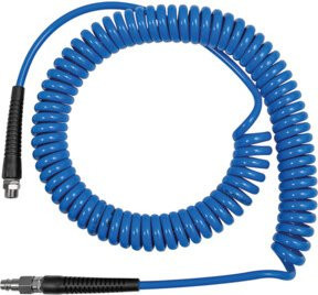 Riegler Spiralschlauch aus PU mit Knickschutz und Verschraubung, Blau, G 3/8, Durchmesser: 12 x 8 mm, Länge: 3,0 m, SP12300PU - Bild 1