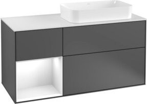 V&B Waschtischunterschrank Finion in Anthrazit, Breite: 120 cm, Tiefe: 50,1 cm, Höhe: 50,1 cm - Bild 1