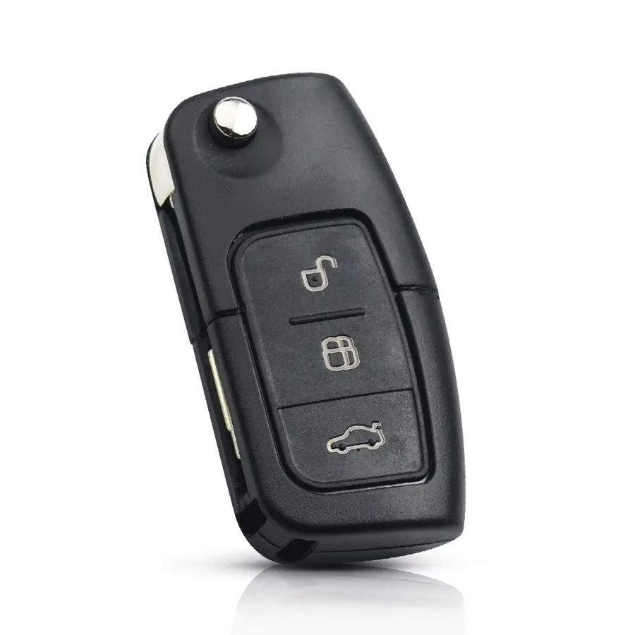 KEYYOU 10er Set Remote Key Ersatzgehäuse für Ford Focus 3, Mondeo, C Max, S Max, Galaxy und Fiesta mit HU101 / FO21 Klinge und 3 Tasten in Schwarz - Bild 4