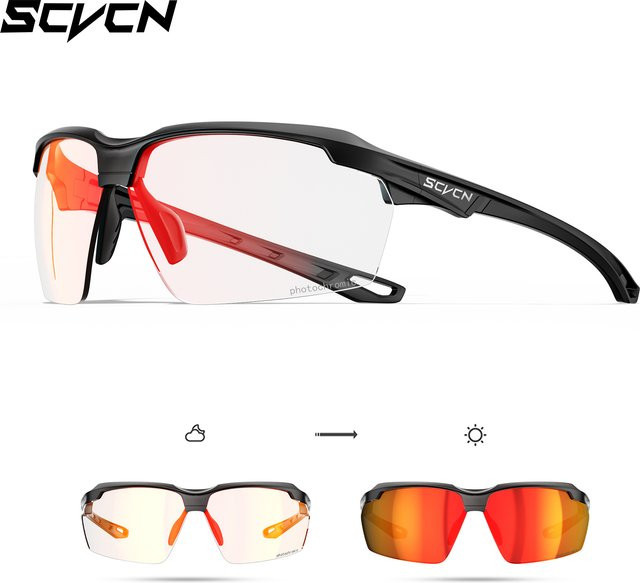 SCVCN Sportsonnenbrille Photochrome, black, Kunststoff - Bild 1