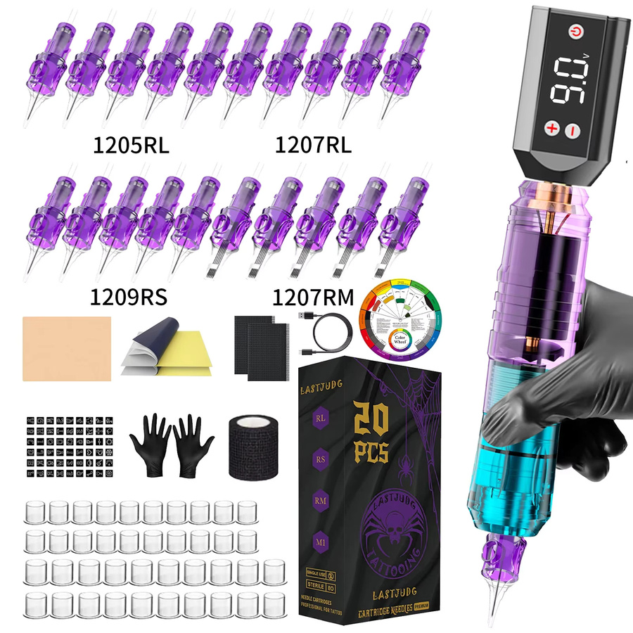 LASTJUDG Tattoo Kit mit Tattoo Stift und drahtlosem Netzteil - Bild 2