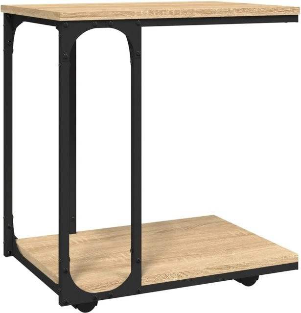 vidaXL Beistelltisch mit Rollen in Eichenoptik, B/T/H: 50 x 35 x 55,5 cm - Bild 1