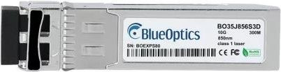 BlueOptics SFP+ Transceiver kompatibel mit Broadcom AFBR-710ISMZ, BlueOptics BO35J856S3D, 10GBASE-SR, LC-Duplex, Multimode Fiber, 850nm, 300m, DDM, Farbe: Silber - Bild 1