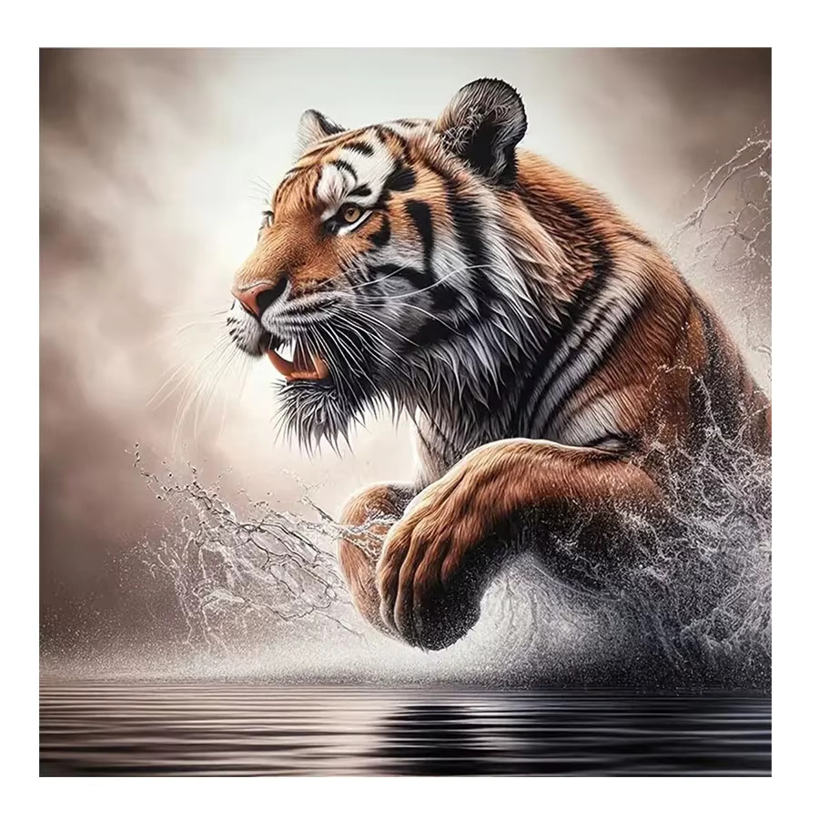 XFRYJIA DIY Diamantmalerei Tiger Mosaik Set für Erwachsene, Mehrfarbig - Bild 2
