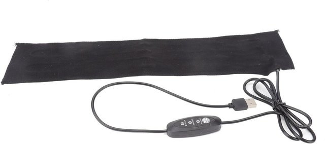 Faltbares USB Heizkissen aus Kohlefaser mit 3 Temperatureinstellungen für Schulter, Bauch, Nacken oder Knie, Schwarz - Bild 1
