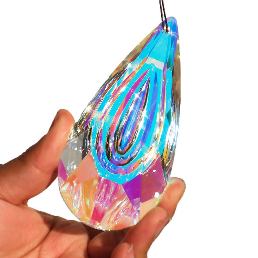 Yiran Furniture Kristallprisma Sonnenfänger in Multicolour zum Aufhängen, 12 cm Durchmesser - Bild 2