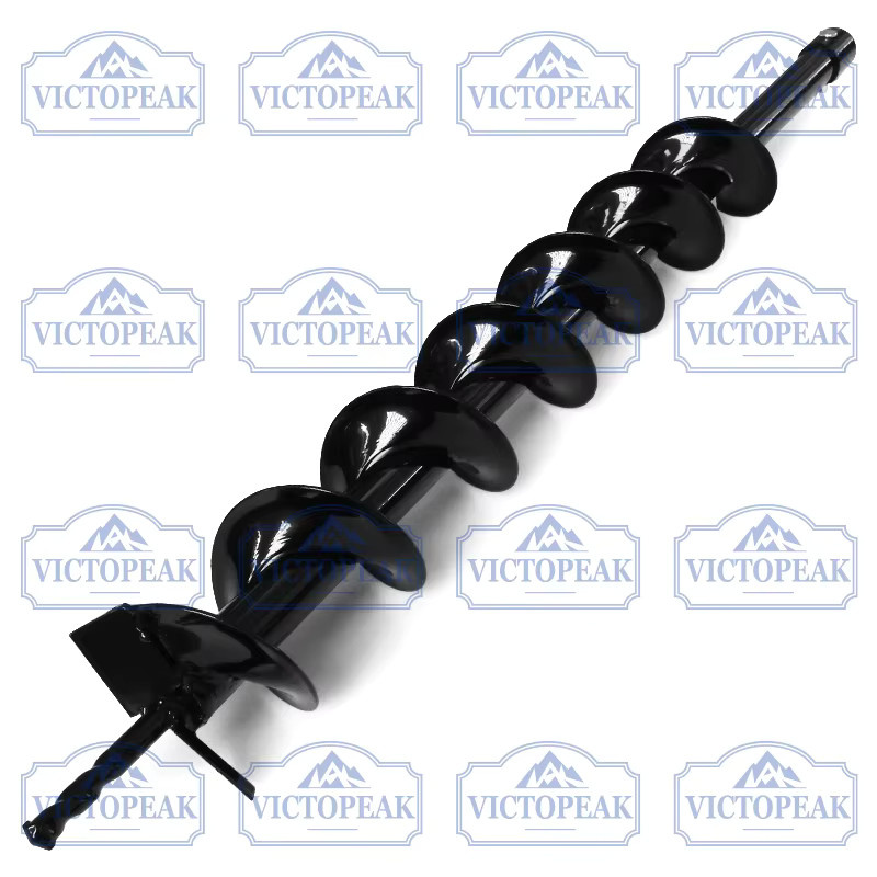 Victopeak Bodenbohrer 80 mm in Schwarz für Gartenmaschinen zum Graben von Löchern und Pflanzen von Nutzpflanzen - Bild 1