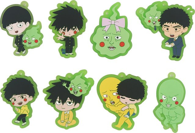 Bandai Mob Psycho 100 Kageyama Shigeo Ritsu Ekubo Gummi Schlüsselbund, bunt / mehrfarbig - Bild 1