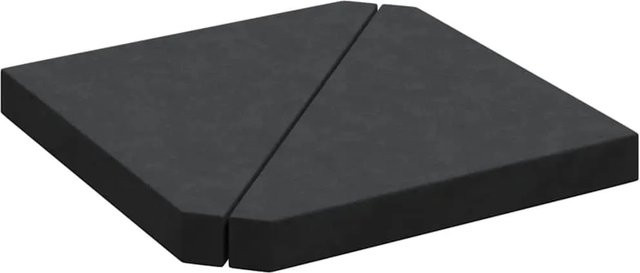 vidaXL Sonnenschirm Schirm-Gewichtsplatten aus Granit, 2 Stück, Schwarz, Dreieckig, 14 kg pro Platte - Bild 1