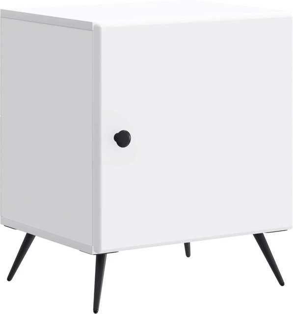 vidaXL Nachttisch in Weiß aus Holzwerkstoff im Vintage-Design, B/T/H: 43 x 34,5 x 50 cm - Bild 1