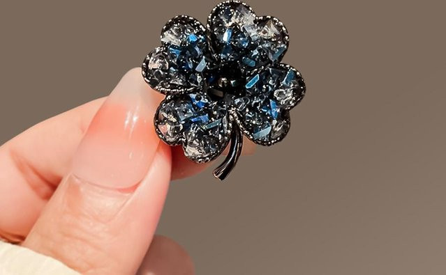JEWEL HOME Brosche, Perle, Diamant, Kristall, Schwarz, Damen - Bild 1