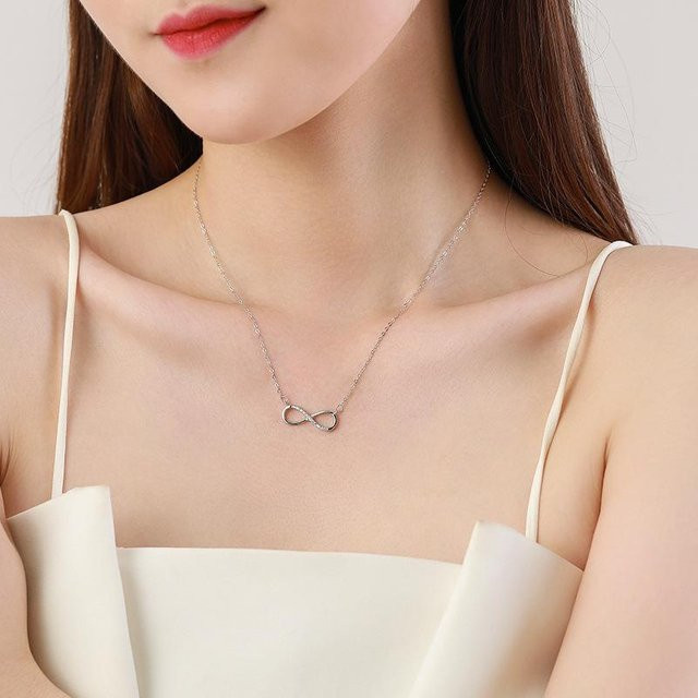 Anhänger-Halskette 925 Silber, Diamant, Zirkonia, Damen - Bild 1
