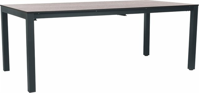 Stern Ausziehtisch Silverstar Stone light aus Aluminium in Anthrazit, B/T: 200 bis 250 x 100 cm - Bild 1
