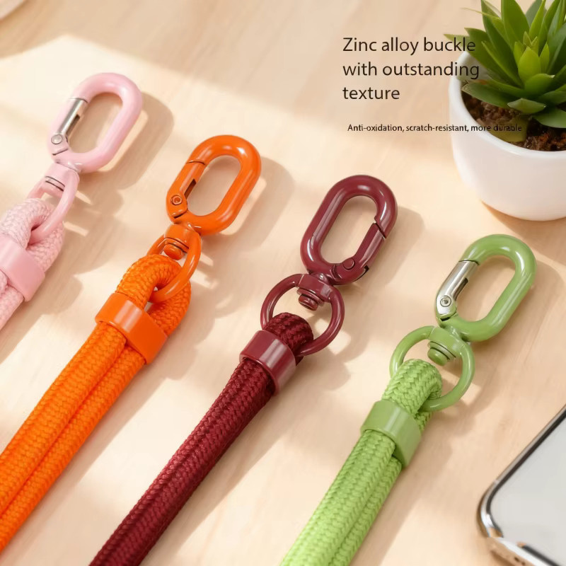 WSSHE Handy Lanyard Set aus gewebtem Material in Grün, 2 Stück verstellbare Anti-Verlust Handgelenk Riemen als universelles Handy Zubehör - Bild 1