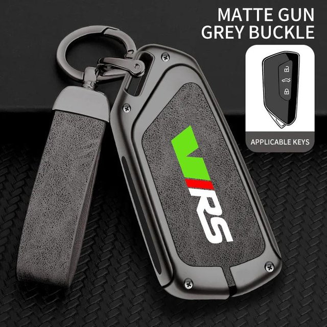 Skoda Smart Key Hülle aus Zinklegierung für Fernbedienung in Grau - Bild 1