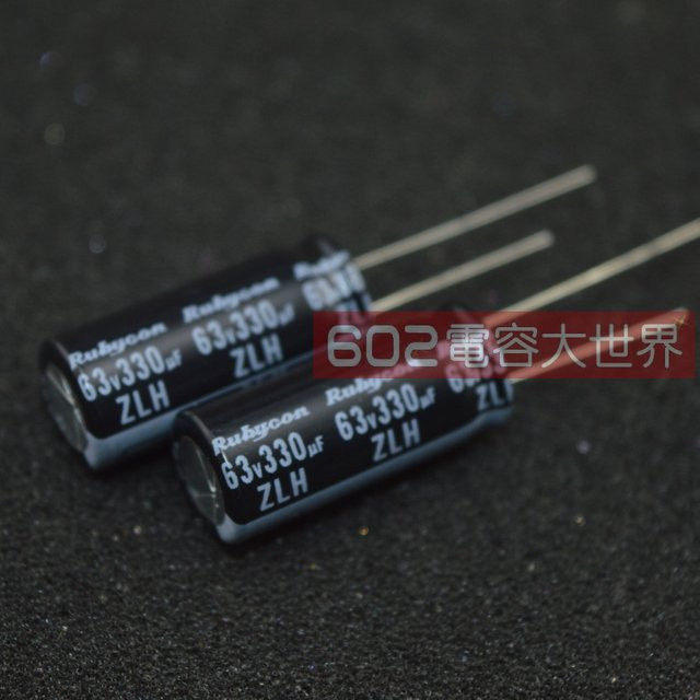 Rubycon ZLH Elektrolytkondensator 330µF 63V Durchmesser: 10 mm, Höhe: 23 mm - Bild 1