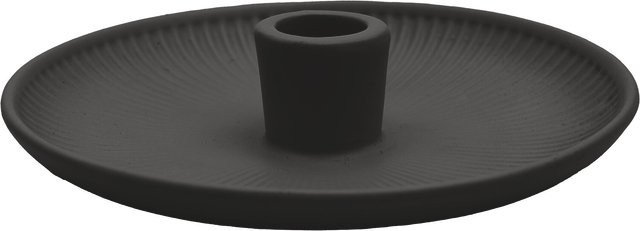Rico Design Keramikkerzenhalter in Schwarz, Tellerform, B/T/H: 15,5 x 15,5 x 3,5 cm - Bild 1