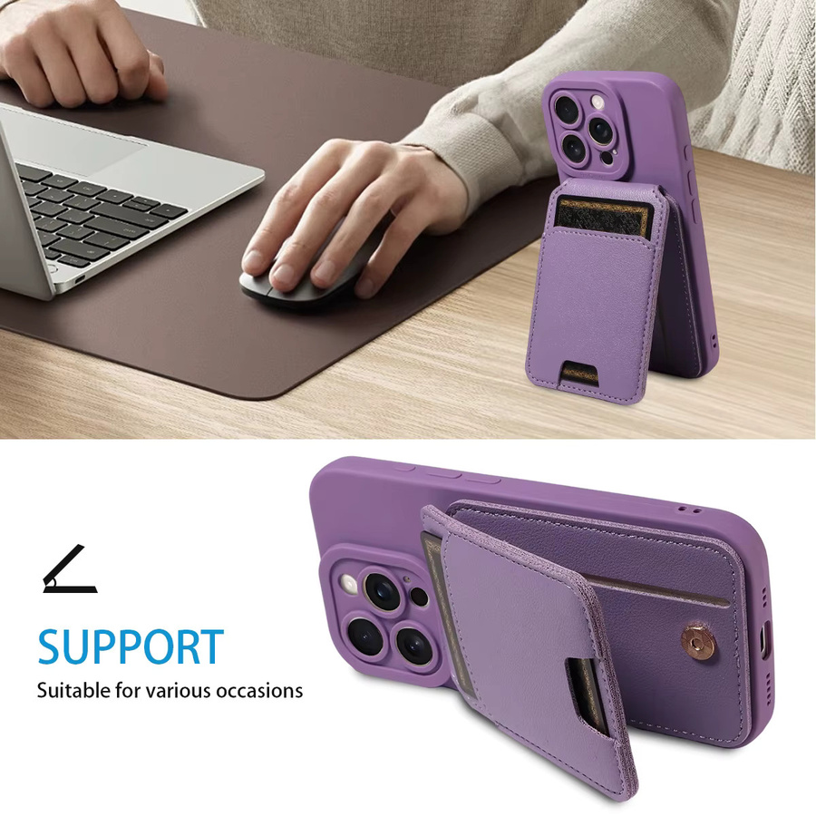 Leder-Wallet-Cover für Samsung Galaxy A03s A03 Core A12 A13 A14 A21s A22 A23 A24 A31 A32 A33 A51 A52s A53 A71 A73 in Blau und Lila mit Anti-Drop-Schutz - Bild 1