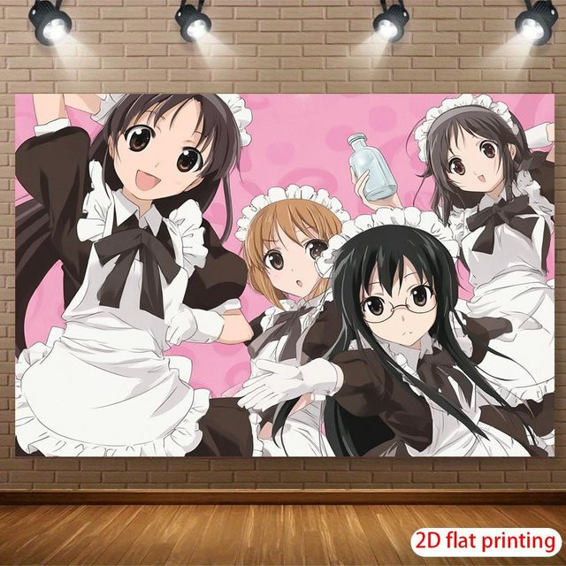 VIKAMA Japanischer Anime-Mädchen Wandteppich in Multicolour, Textiler Hintergrundstoff zur Zimmerdekoration, Breite: 60 cm, Höhe: 40 cm - Bild 1