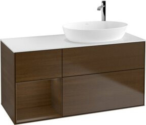 V&B Waschtischunterschrank Finion mit Wandbeleuchtung in Weiß, Breite: 120 cm - Bild 1