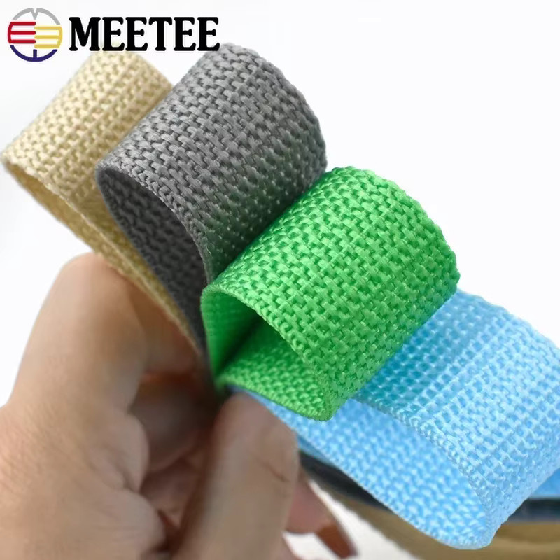 Meetee Gurtband Set für Rucksäcke und Taschen, 5m Länge, Farben: Schwarz und Mehrfarbig, Breite: 20–50 mm - Bild 4