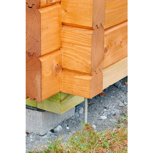 WOLFF Gartenhaus Lisa 44-C aus Holz in Beige, B/H/T: 444 x 277 x 390 cm - Bild 3