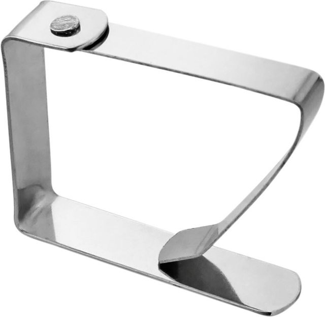 Stalgast Tischtuchklammer aus Edelstahl in Silber, B: 4,8 cm, H: 4,1 cm - Bild 1