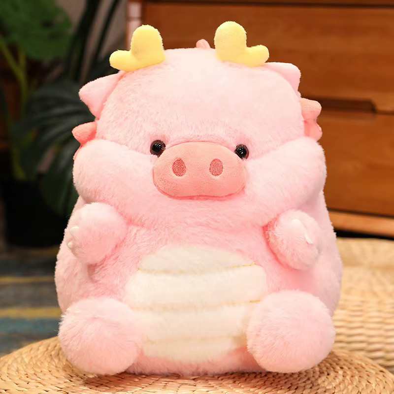 DOYOUDO Schwein & Drachen Plüschtier, Grün, 30cm - Bild 3