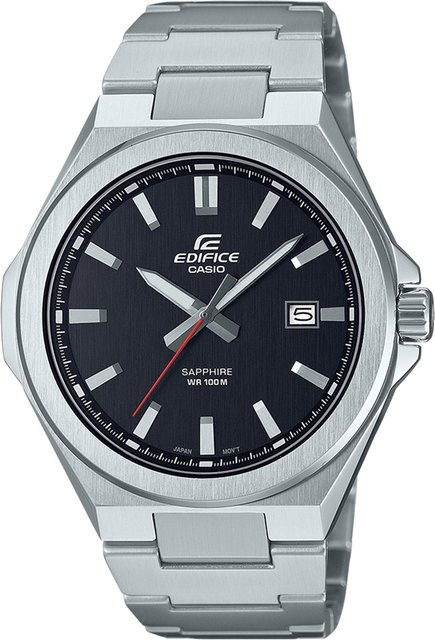 Casio Armbanduhr Edifice, Quarz, Edelstahl, Schwarz, 45 mm, Herren - Bild 1