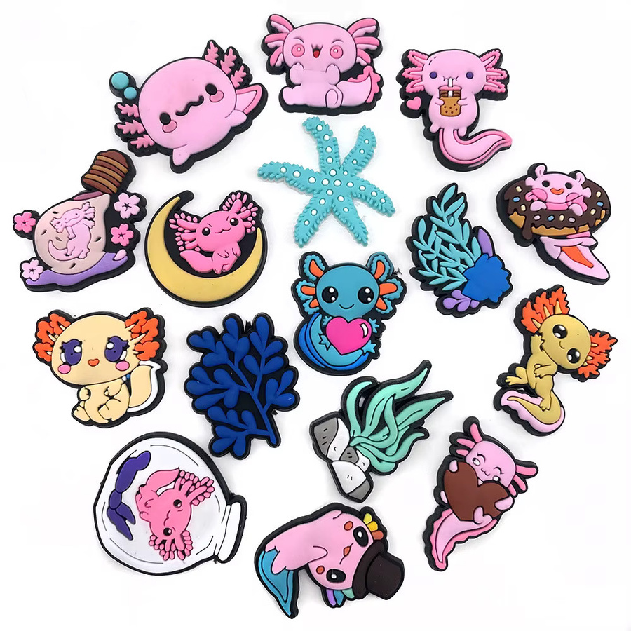 Lanxi League Schuh-Charms, Tier-Salamander-Serie, PVC, 12/16 Stück - Bild 3