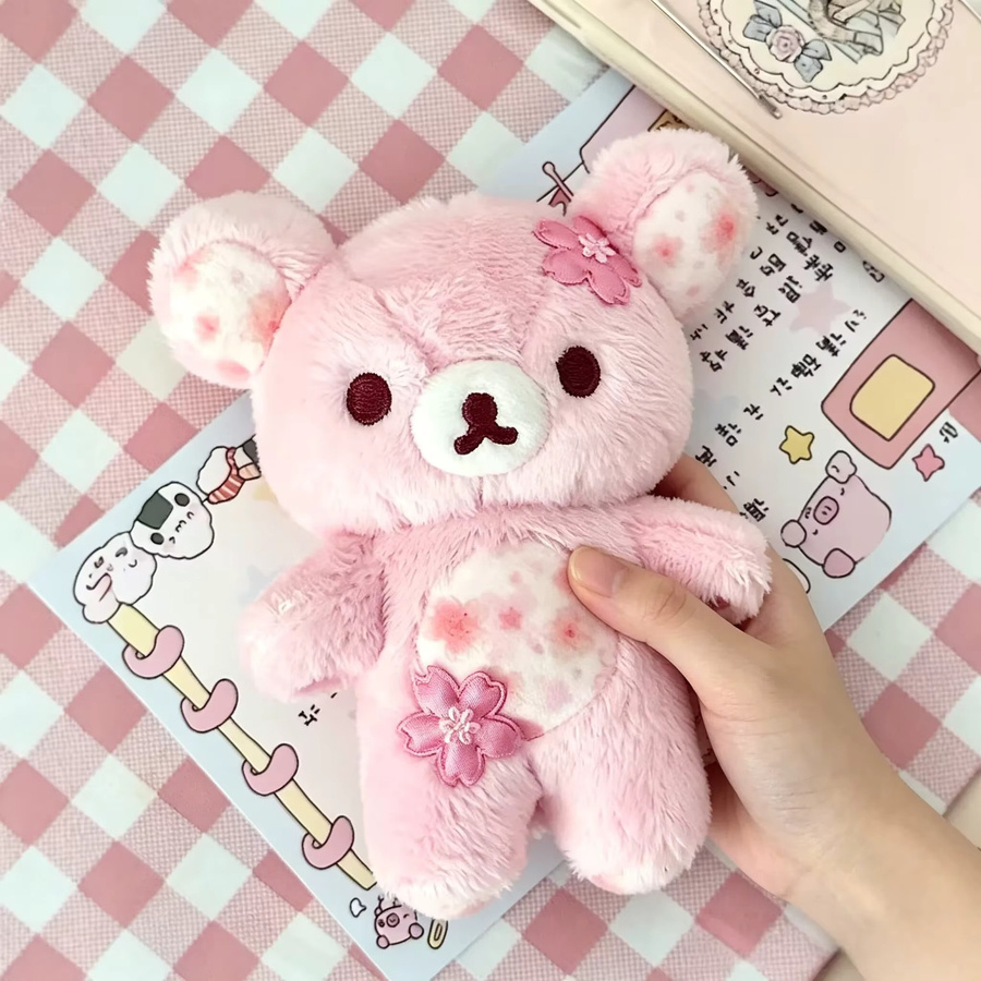 TAKARA TOMY Rilakkuma Kirschblüten-Bär, Plüschtier, Rosa - Bild 4
